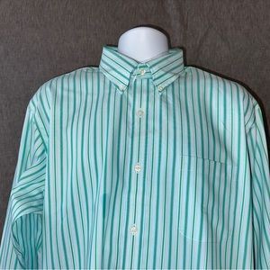 LANDS END NO IRON BUTTON FRONT SHIRT-NWOT-XXL